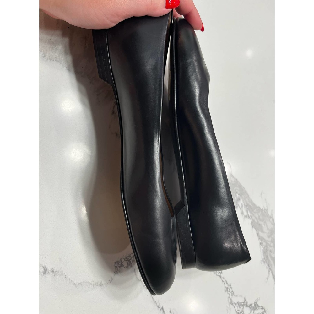 Hermes Glossy Calfskin Neuilly Ballerina Flats Black size 40.5 - Picture 6 of 9